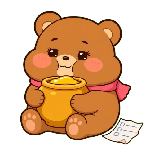 冬眠準備クマのイラスト