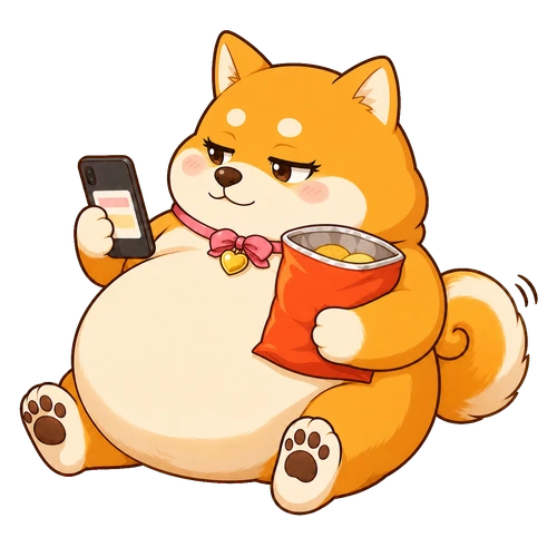 指示待ち柴犬のイラスト